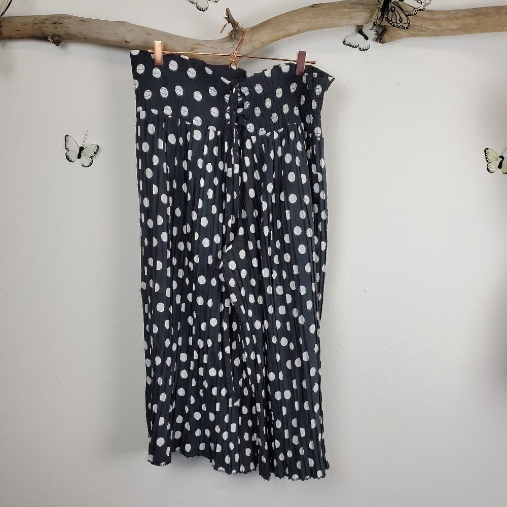 80's vintage polka dot culottes corset lace up top